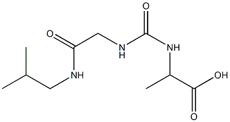 2-[({[2-(isobutylamino)-2-oxoethyl]amino}carbonyl)amino]propanoic acid 化学構造式