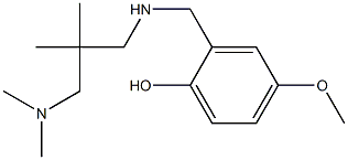 2-[({2-[(dimethylamino)methyl]-2-methylpropyl}amino)methyl]-4-methoxyphenol 结构式