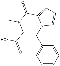 2-[(1-benzyl-1H-pyrrol-2-yl)-N-methylformamido]acetic acid Struktur