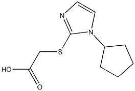2-[(1-cyclopentyl-1H-imidazol-2-yl)sulfanyl]acetic acid,,结构式