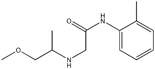 2-[(1-methoxypropan-2-yl)amino]-N-(2-methylphenyl)acetamide 结构式