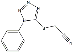2-[(1-phenyl-1H-1,2,3,4-tetrazol-5-yl)sulfanyl]acetonitrile Struktur