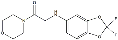 2-[(2,2-difluoro-2H-1,3-benzodioxol-5-yl)amino]-1-(morpholin-4-yl)ethan-1-one,,结构式