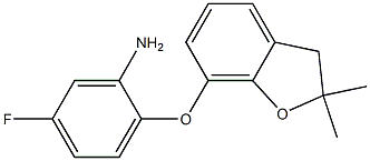 2-[(2,2-dimethyl-2,3-dihydro-1-benzofuran-7-yl)oxy]-5-fluoroaniline 结构式