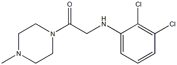 2-[(2,3-dichlorophenyl)amino]-1-(4-methylpiperazin-1-yl)ethan-1-one 化学構造式