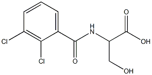 2-[(2,3-dichlorophenyl)formamido]-3-hydroxypropanoic acid Struktur