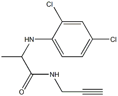 2-[(2,4-dichlorophenyl)amino]-N-(prop-2-yn-1-yl)propanamide 化学構造式