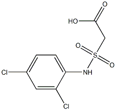 2-[(2,4-dichlorophenyl)sulfamoyl]acetic acid 化学構造式