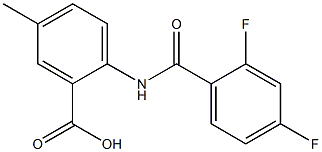 2-[(2,4-difluorobenzene)amido]-5-methylbenzoic acid