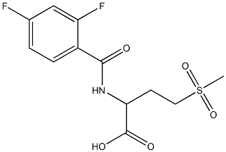 2-[(2,4-difluorophenyl)formamido]-4-methanesulfonylbutanoic acid Structure