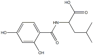 2-[(2,4-dihydroxybenzoyl)amino]-4-methylpentanoic acid