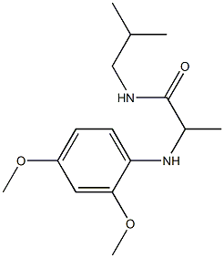 2-[(2,4-dimethoxyphenyl)amino]-N-(2-methylpropyl)propanamide 结构式