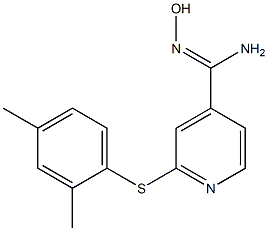 2-[(2,4-dimethylphenyl)sulfanyl]-N'-hydroxypyridine-4-carboximidamide Struktur