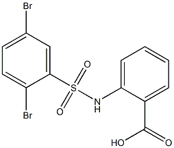 2-[(2,5-dibromobenzene)sulfonamido]benzoic acid,,结构式