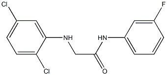 2-[(2,5-dichlorophenyl)amino]-N-(3-fluorophenyl)acetamide 化学構造式
