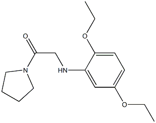 2-[(2,5-diethoxyphenyl)amino]-1-(pyrrolidin-1-yl)ethan-1-one,,结构式