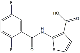 2-[(2,5-difluorobenzoyl)amino]thiophene-3-carboxylic acid 结构式