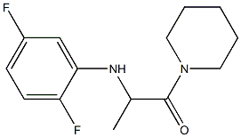 2-[(2,5-difluorophenyl)amino]-1-(piperidin-1-yl)propan-1-one,,结构式