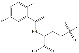 2-[(2,5-difluorophenyl)formamido]-4-methanesulfonylbutanoic acid Structure