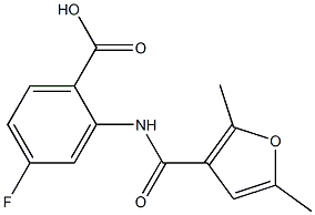 2-[(2,5-dimethyl-3-furoyl)amino]-4-fluorobenzoic acid 结构式