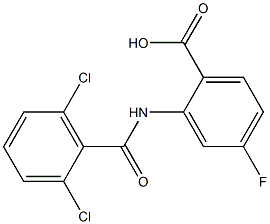 2-[(2,6-dichlorobenzene)amido]-4-fluorobenzoic acid Structure