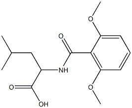 2-[(2,6-dimethoxyphenyl)formamido]-4-methylpentanoic acid,,结构式