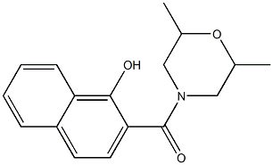 2-[(2,6-dimethylmorpholin-4-yl)carbonyl]naphthalen-1-ol,,结构式