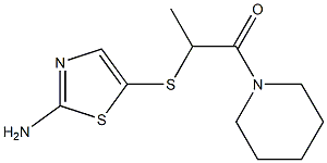 2-[(2-amino-1,3-thiazol-5-yl)sulfanyl]-1-(piperidin-1-yl)propan-1-one|