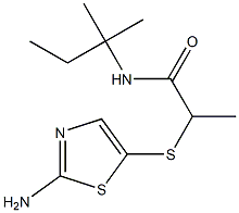 2-[(2-amino-1,3-thiazol-5-yl)sulfanyl]-N-(2-methylbutan-2-yl)propanamide 结构式
