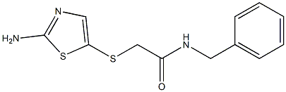 2-[(2-amino-1,3-thiazol-5-yl)sulfanyl]-N-benzylacetamide,,结构式