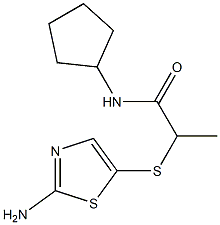  2-[(2-amino-1,3-thiazol-5-yl)sulfanyl]-N-cyclopentylpropanamide