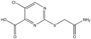 2-[(2-amino-2-oxoethyl)thio]-5-chloropyrimidine-4-carboxylic acid