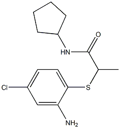 2-[(2-amino-4-chlorophenyl)sulfanyl]-N-cyclopentylpropanamide 化学構造式