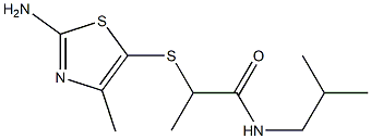 2-[(2-amino-4-methyl-1,3-thiazol-5-yl)sulfanyl]-N-(2-methylpropyl)propanamide Structure