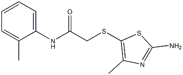 2-[(2-amino-4-methyl-1,3-thiazol-5-yl)thio]-N-(2-methylphenyl)acetamide Structure