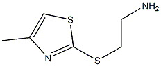 2-[(2-aminoethyl)sulfanyl]-4-methyl-1,3-thiazole 化学構造式