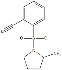 2-[(2-aminopyrrolidine-1-)sulfonyl]benzonitrile,,结构式