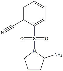 2-[(2-aminopyrrolidine-1-)sulfonyl]benzonitrile 化学構造式