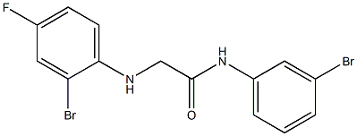  2-[(2-bromo-4-fluorophenyl)amino]-N-(3-bromophenyl)acetamide