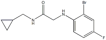 2-[(2-bromo-4-fluorophenyl)amino]-N-(cyclopropylmethyl)acetamide Struktur
