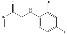 2-[(2-bromo-4-fluorophenyl)amino]-N-methylpropanamide,,结构式