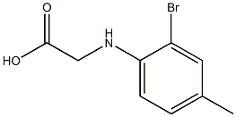 2-[(2-bromo-4-methylphenyl)amino]acetic acid,,结构式