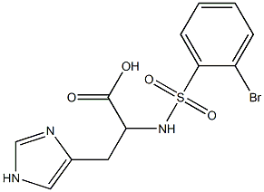 2-[(2-bromobenzene)sulfonamido]-3-(1H-imidazol-4-yl)propanoic acid Structure