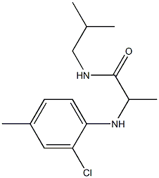 2-[(2-chloro-4-methylphenyl)amino]-N-(2-methylpropyl)propanamide,,结构式