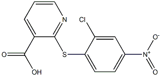 2-[(2-chloro-4-nitrophenyl)sulfanyl]pyridine-3-carboxylic acid 结构式