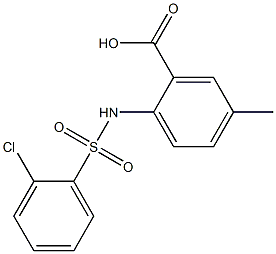 2-[(2-chlorobenzene)sulfonamido]-5-methylbenzoic acid|