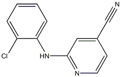 2-[(2-chlorophenyl)amino]pyridine-4-carbonitrile 结构式
