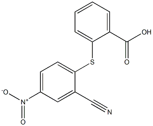 2-[(2-cyano-4-nitrophenyl)sulfanyl]benzoic acid,,结构式