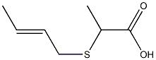 2-[(2E)-but-2-enylthio]propanoic acid,,结构式