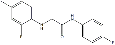2-[(2-fluoro-4-methylphenyl)amino]-N-(4-fluorophenyl)acetamide Struktur